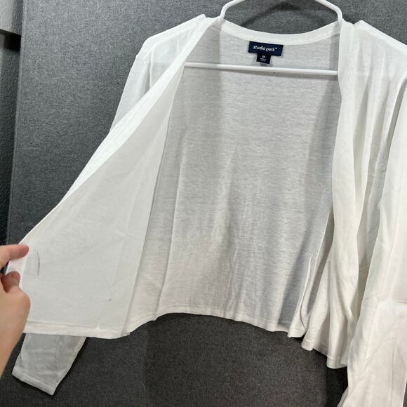 Studio Park x Jane Treacy Lightweight Shrug White, Medium - Picture 7 of 11